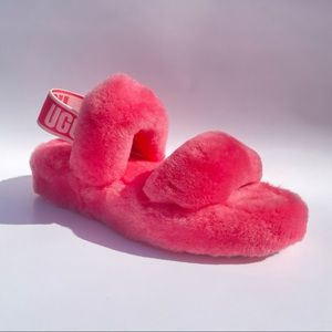 *NWOT* Womens UGG Oh Yeah Slide Slipper Sandals Sz 7 Berry (PINK) Limited Color